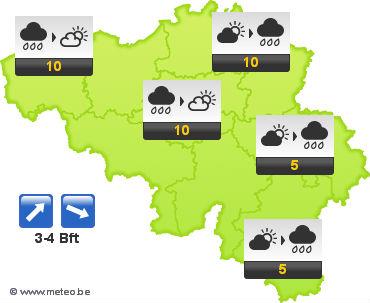 De weersverwachting voor vanavond